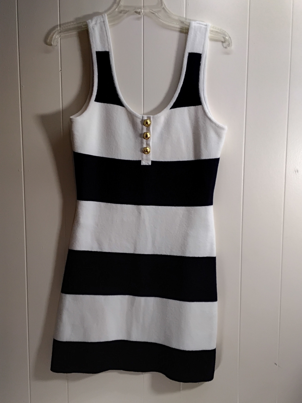 Abercrombie & Fitch Navy and White Striped Tank Mini Dress - Picture 2 of 5